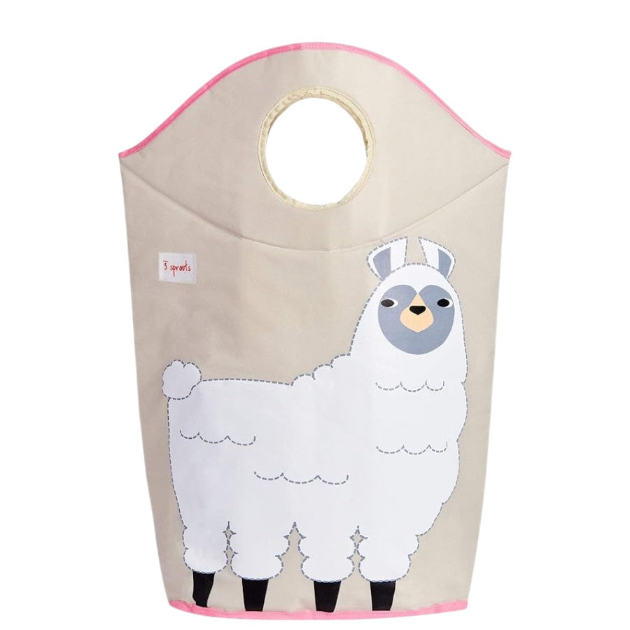 3 Sprouts - Laundry Hamper – Baby Storage Basket Organizer Bin for Nursery Clothes - Llama