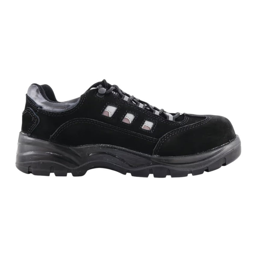 Sitesafe Unisex Safety Trainers, Black, Leather Upper, Composite Toe Cap, S1P - Size 13