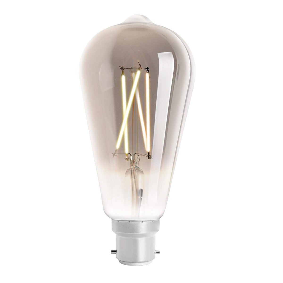 4lite Retro ST64 Smoky White WiFi LED Smart Bulb - B22 Bayonet Cap
