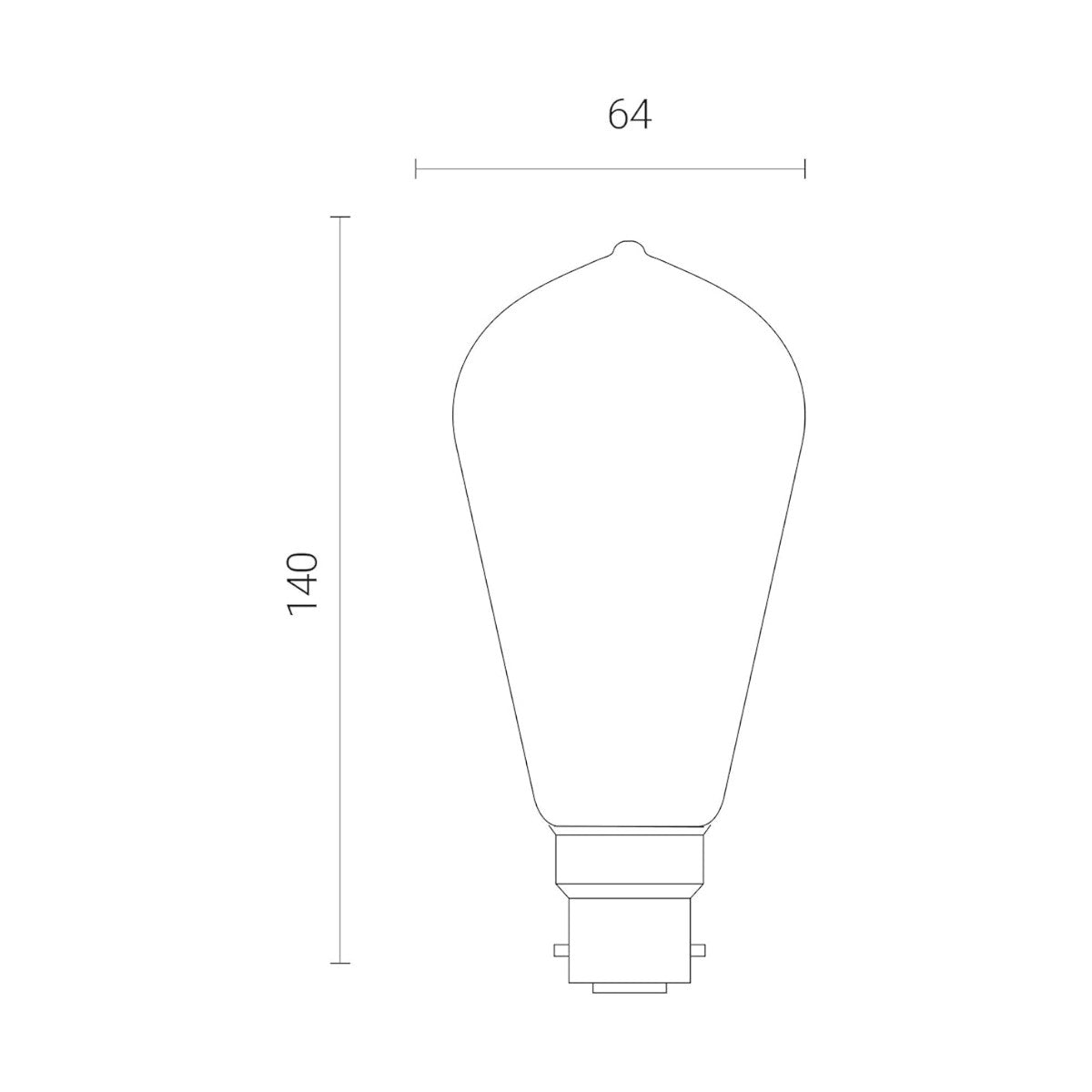 4lite Retro ST64 Smoky White WiFi LED Smart Bulb - B22 Bayonet Cap