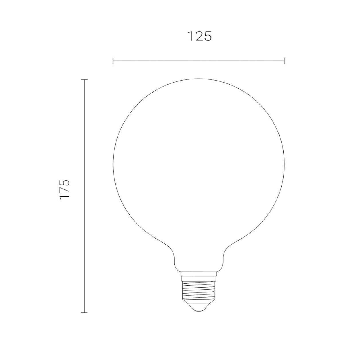 4lite Retro Smoky White G125 LED Smart Filament Bulb Amber WiFi E27