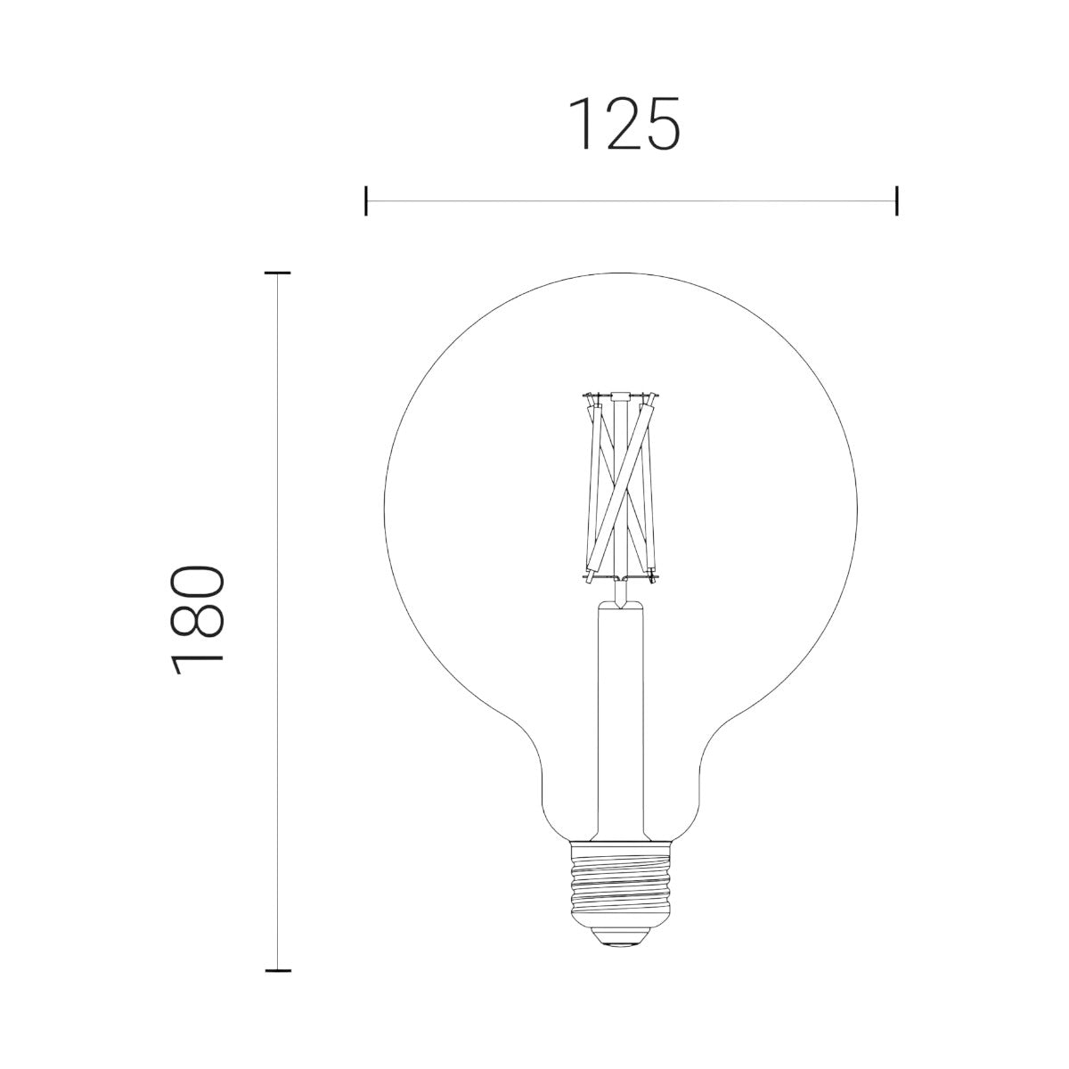 4lite Retro Amber G125 LED Smart Filament Bulb WiFi E27