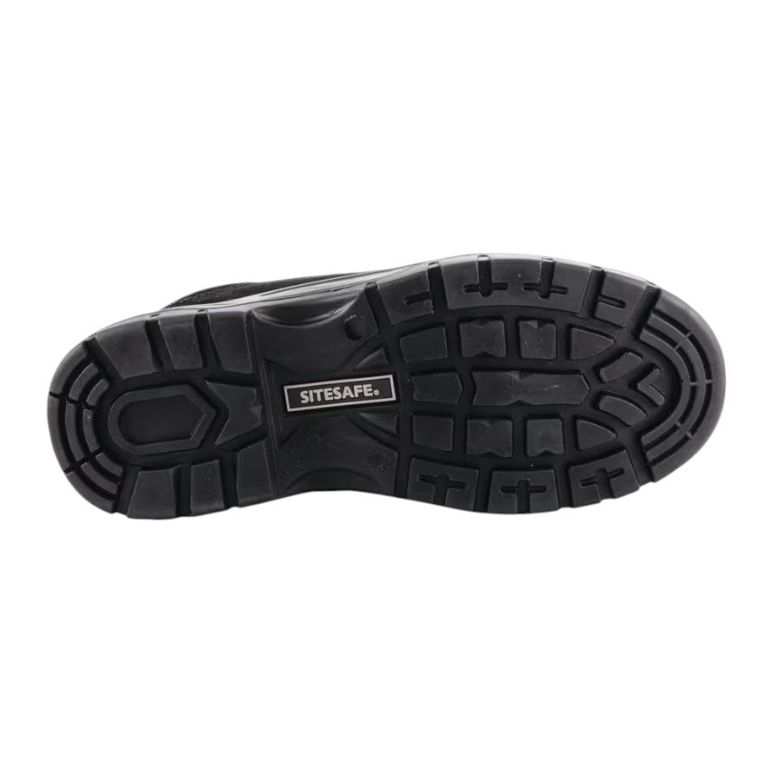 Sitesafe Unisex Safety Trainers, Black, Leather Upper, Composite Toe Cap, S1P - Size 13