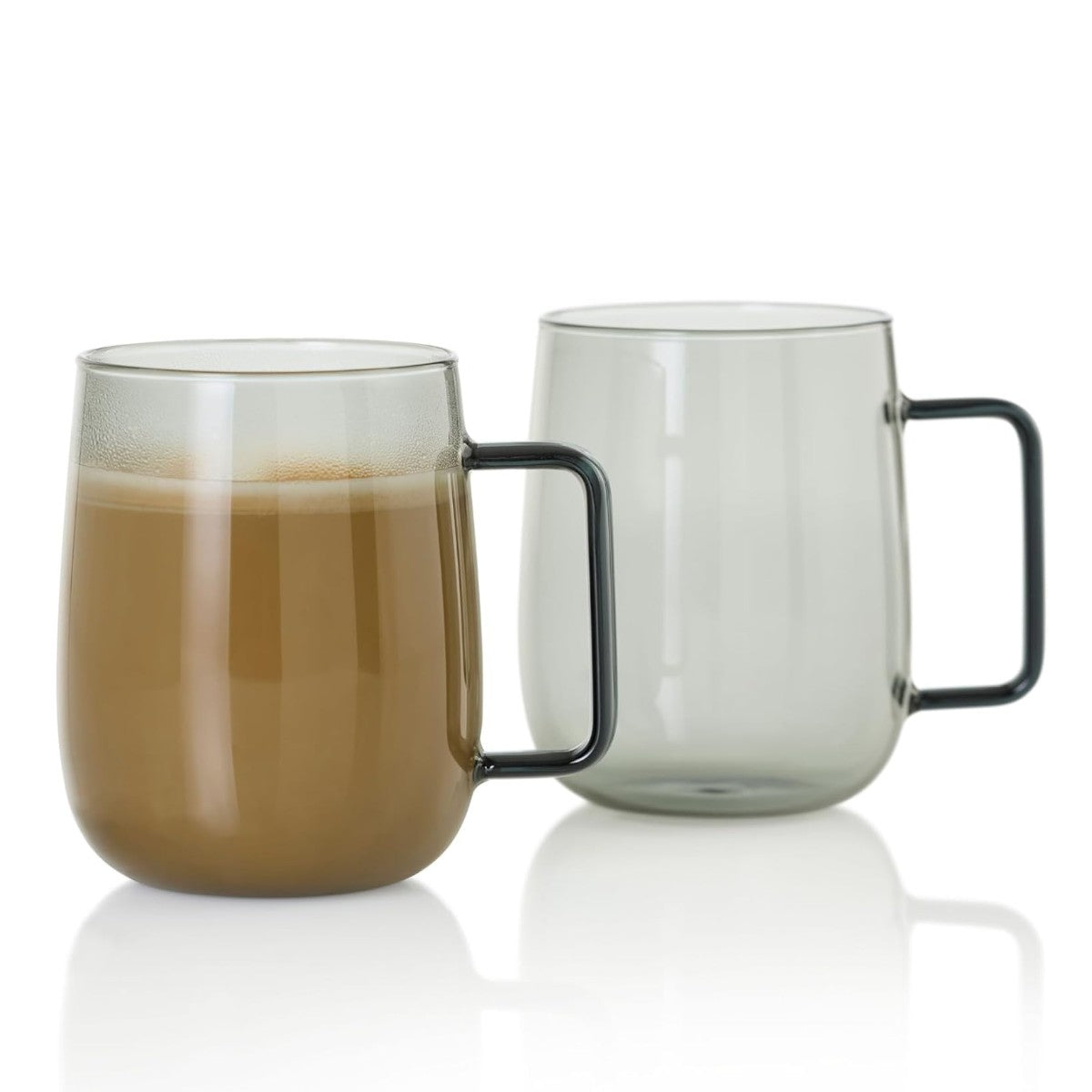 AdHoc Hand Blown Glass Tea/Coffee Mugs 560 ml TK64 Set of Two