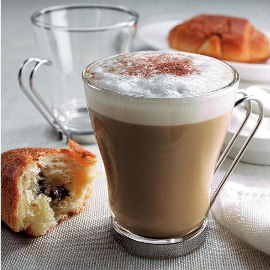 Bormioli Rocco Oslo Large Coffee/Tea Mug Set of 6 in Clear Glass - 320ml / 11oz