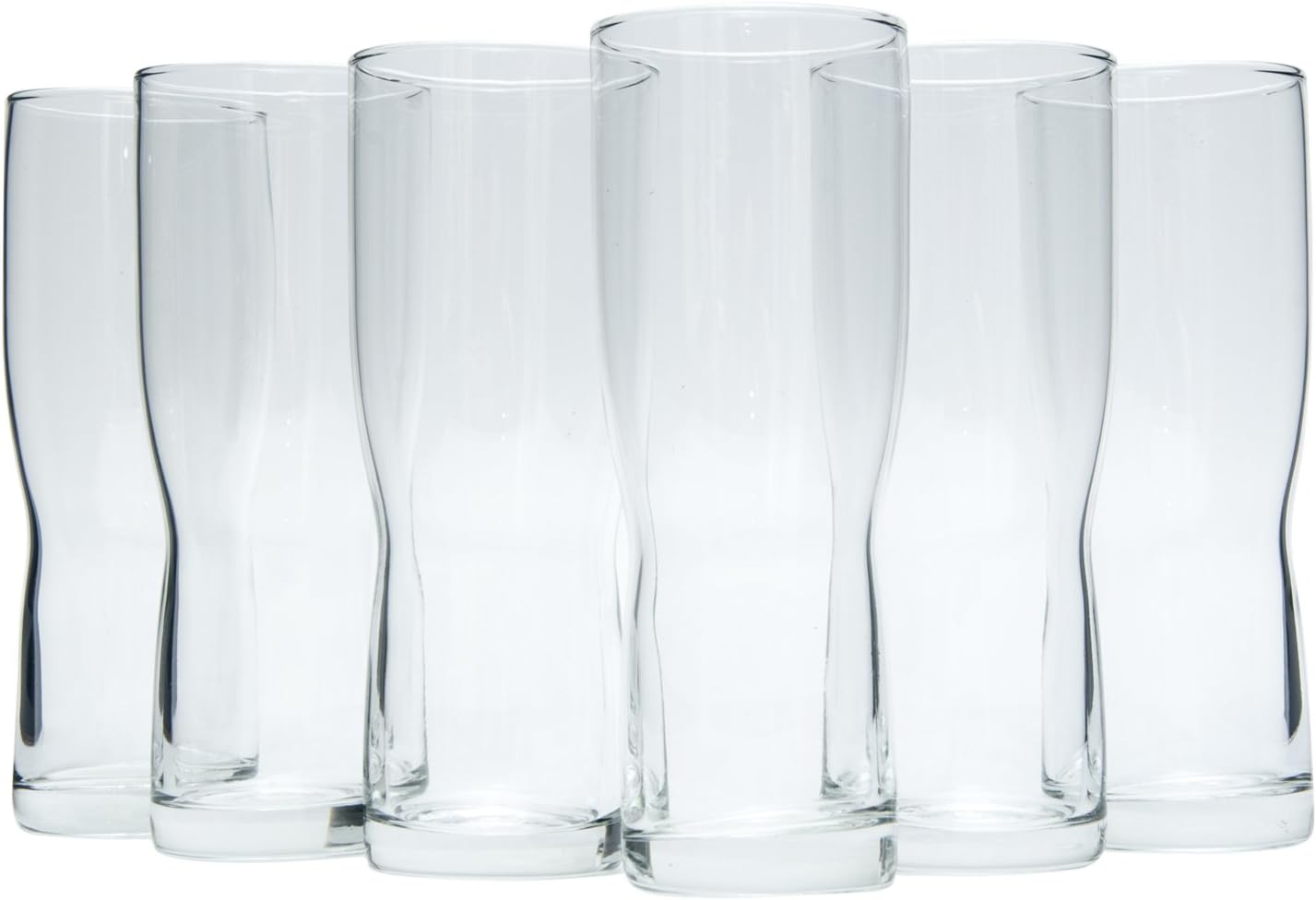 6 Pack Bormioli Rocco New Pilsner Beer Glass, Clear, 420ml