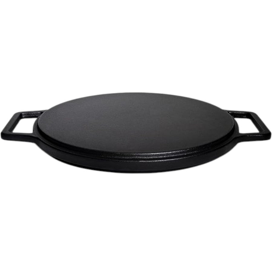 CrushGrind® 4-in-1 Cast Iron Dutch Oven 6.5L – Casserole / Grill Pan, Bread Dome & Pizza Stone in One