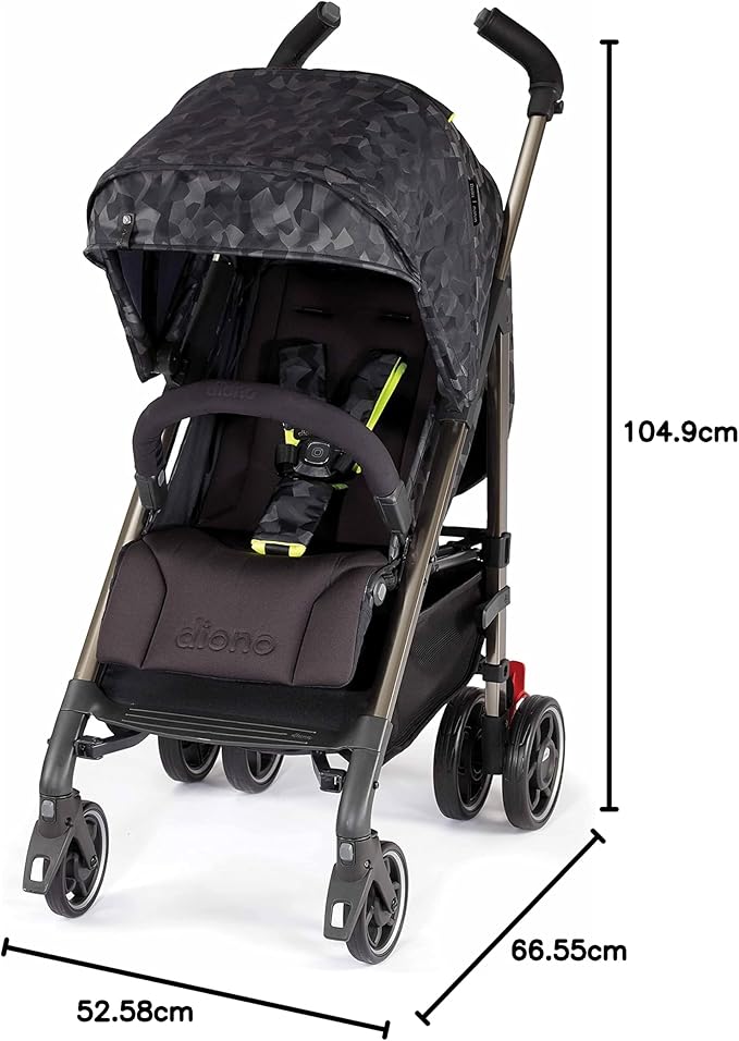 Diono Flexa Luxe Black Platinum, City Ready Umbrella Stroller - Black Camo