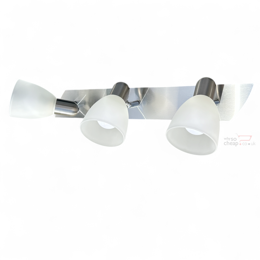 Eglo Enea-C 3 Bulb Bar Spotlight Dimmable – E14-Led RGB Bulbs Included – Matt Nickel SKU 75375