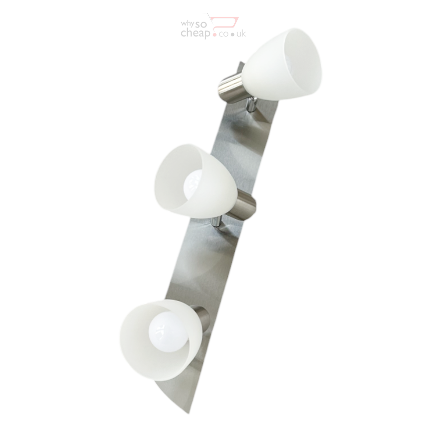 Eglo Enea-C 3 Bulb Bar Spotlight Dimmable – E14-Led RGB Bulbs Included – Matt Nickel SKU 75375