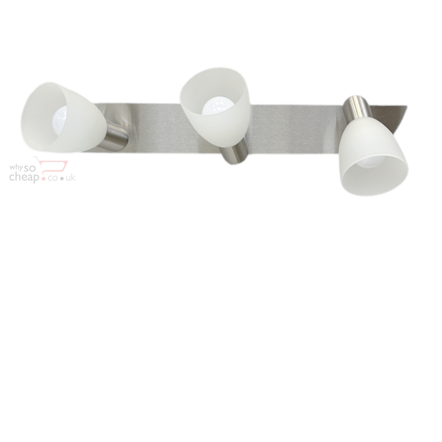 Eglo Enea-C 3 Bulb Bar Spotlight Dimmable – E14-Led RGB Bulbs Included – Matt Nickel SKU 75375