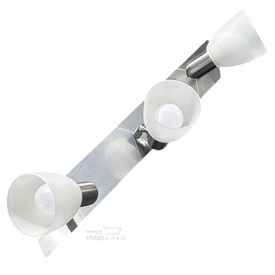 Eglo Enea-C 3 Bulb Bar Spotlight Dimmable – E14-Led RGB Bulbs Included – Matt Nickel SKU 75375