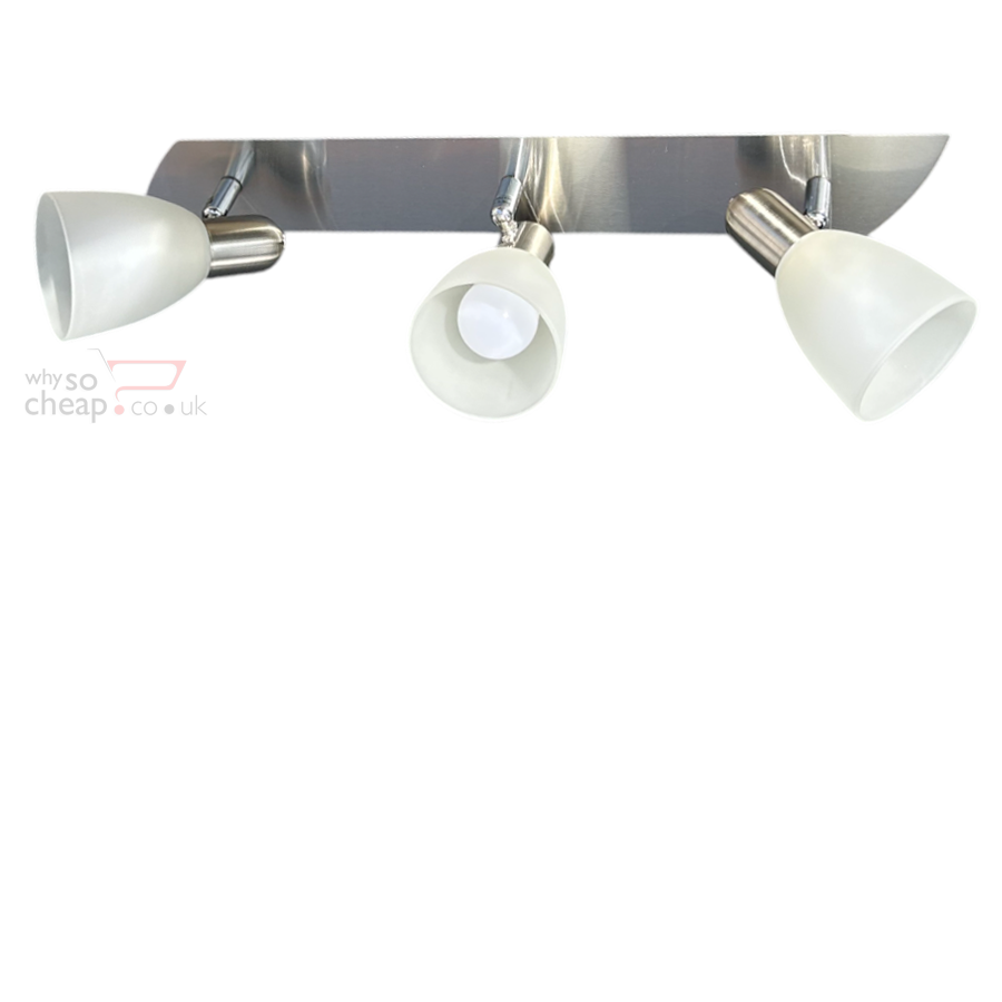 Eglo Enea-C 3 Bulb Bar Spotlight Dimmable – E14-Led RGB Bulbs Included – Matt Nickel SKU 75375