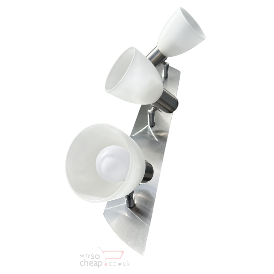 Eglo Enea-C 3 Bulb Bar Spotlight Dimmable – E14-Led RGB Bulbs Included – Matt Nickel SKU 75375