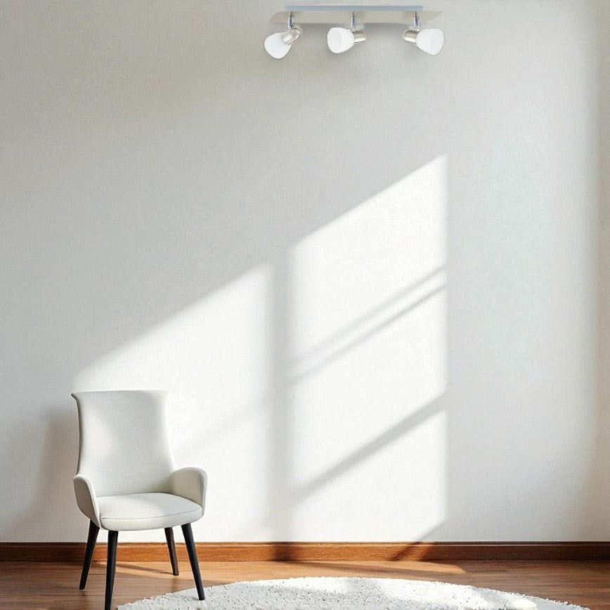Eglo Enea-C 3 Bulb Bar Spotlight Dimmable – E14-Led RGB Bulbs Included – Matt Nickel SKU 75375