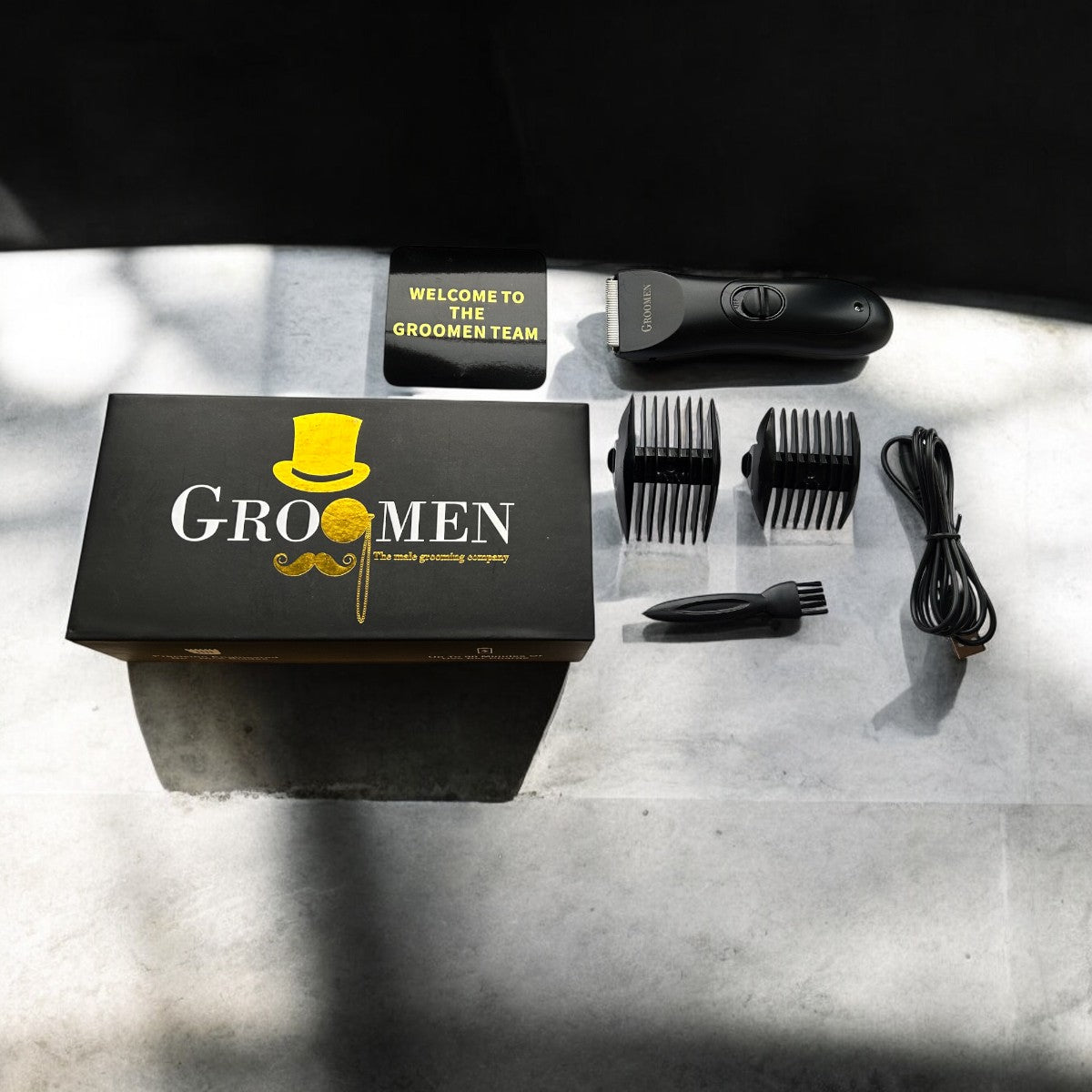 Groomen No-Nick™ Trimmer Facial and Body Hair Trimmer Gift Set for Manscaping