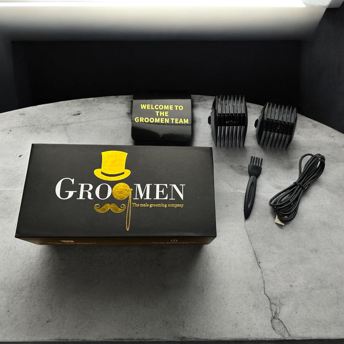 Groomen No-Nick™ Trimmer Facial and Body Hair Trimmer Gift Set for Manscaping