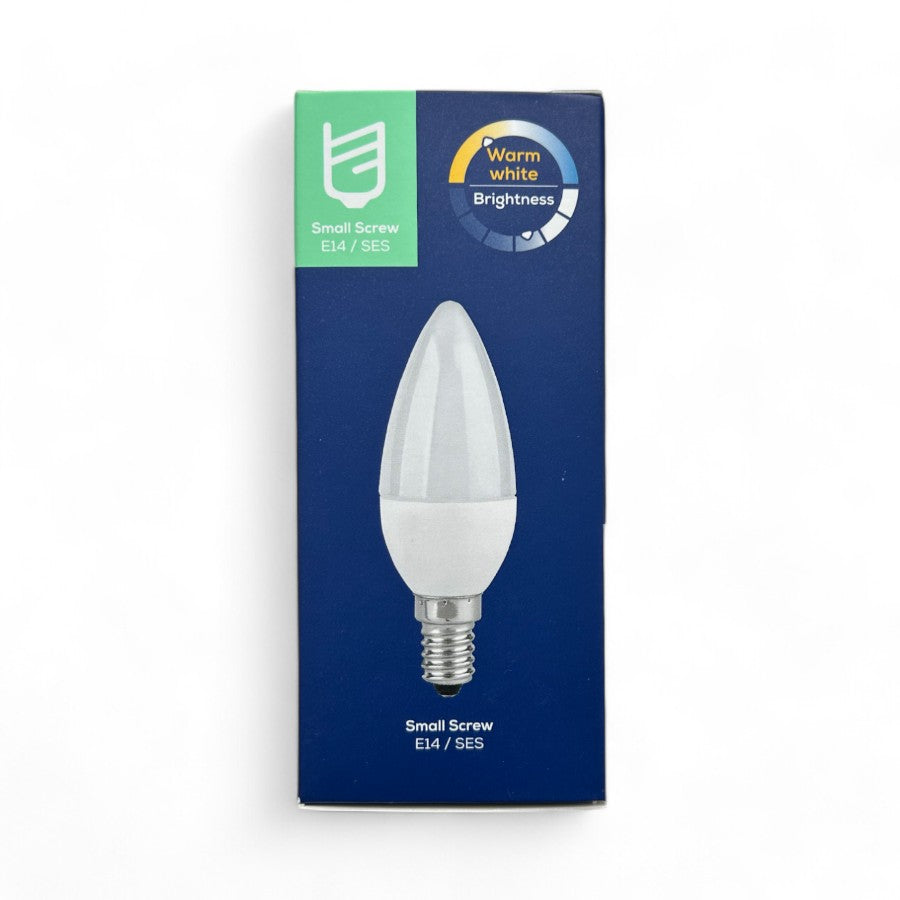 TCP - Candle Light Bulb - 5.1W SES/E14 LED Non-Dimmable - Warm White 4-pk