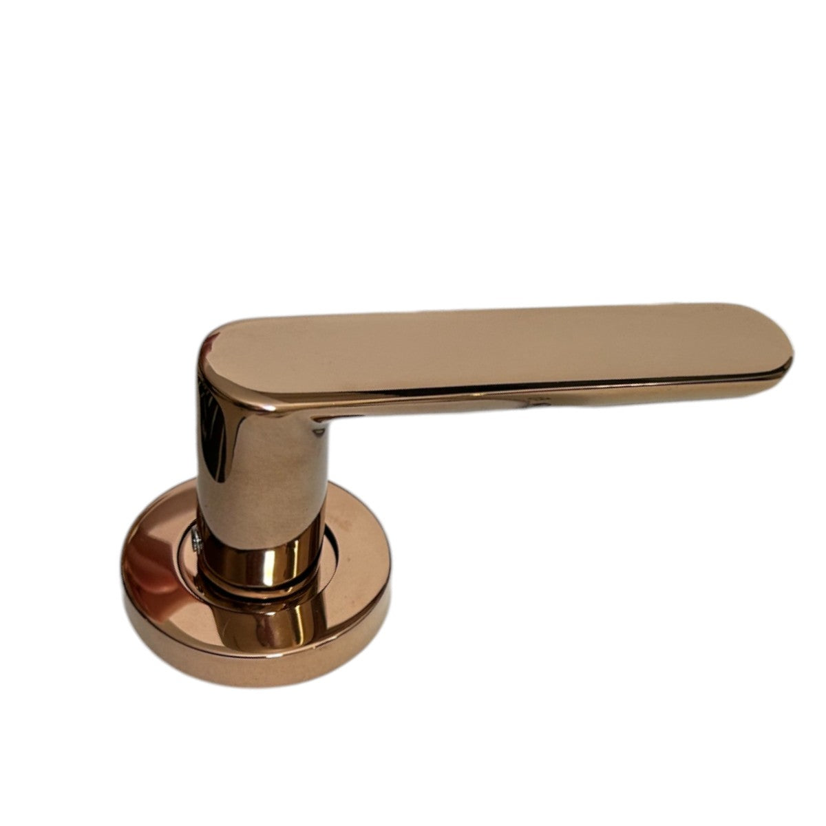 Access Hardware Novas Collection Door Handles On Round Rose, Polished Copper - B0210PCU