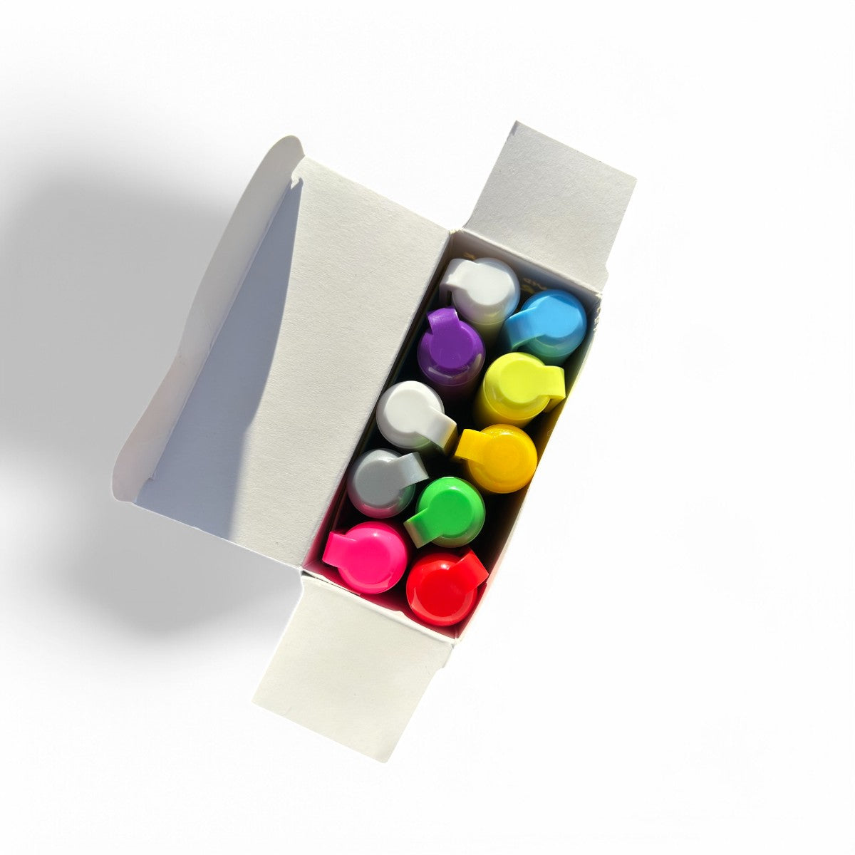 Pack of 10 Neon & Metallic Liquid Chalk Markers, Reversible Tip (6 Labels & 2 Stencils inc)