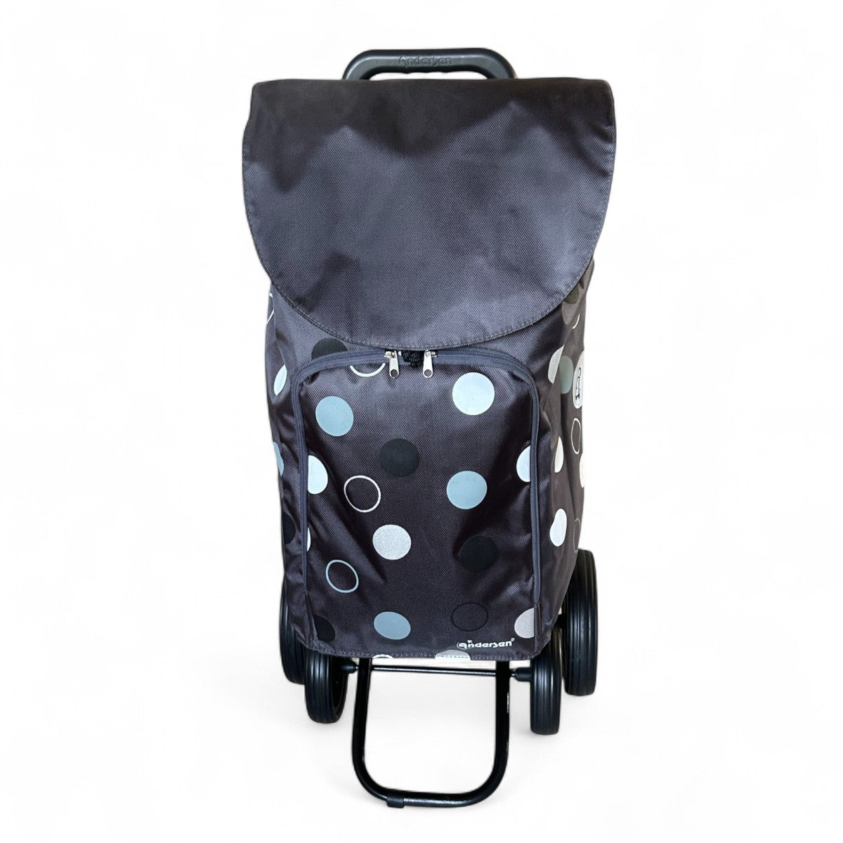ANDERSEN Quattro Shopper Mira Grey 49L Shopping Trolley, Water-Repellent, Thermo, Height-Adjustable, Water-Repellent, Height-Adjustable