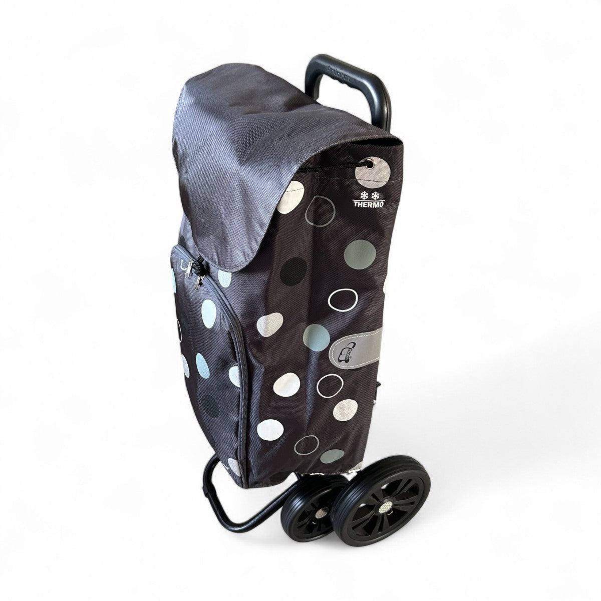ANDERSEN Quattro Shopper Mira Grey 49L Shopping Trolley, Water-Repellent, Thermo, Height-Adjustable, Water-Repellent, Height-Adjustable