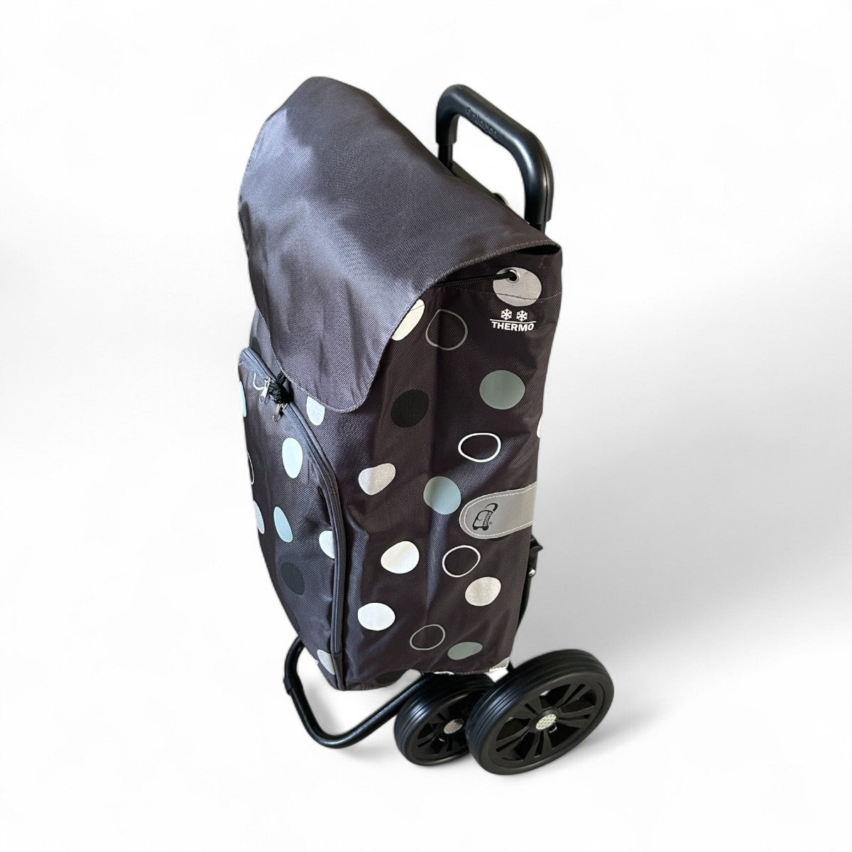 ANDERSEN Quattro Shopper Mira Grey 49L Shopping Trolley, Water-Repellent, Thermo, Height-Adjustable, Water-Repellent, Height-Adjustable