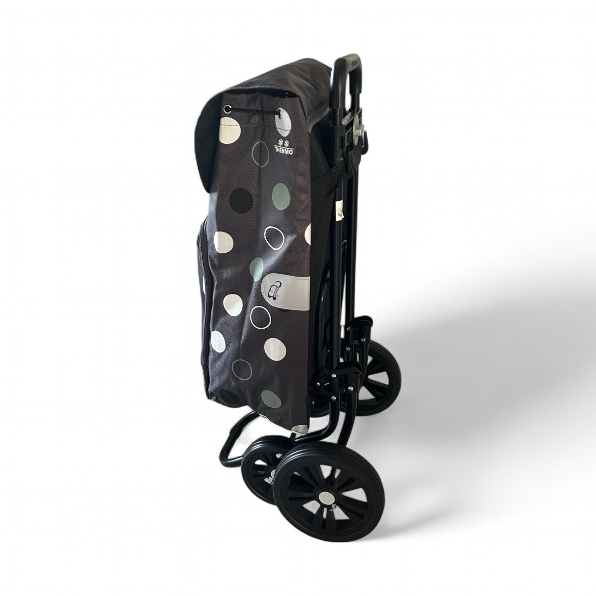 ANDERSEN Quattro Shopper Mira Grey 49L Shopping Trolley, Water-Repellent, Thermo, Height-Adjustable, Water-Repellent, Height-Adjustable