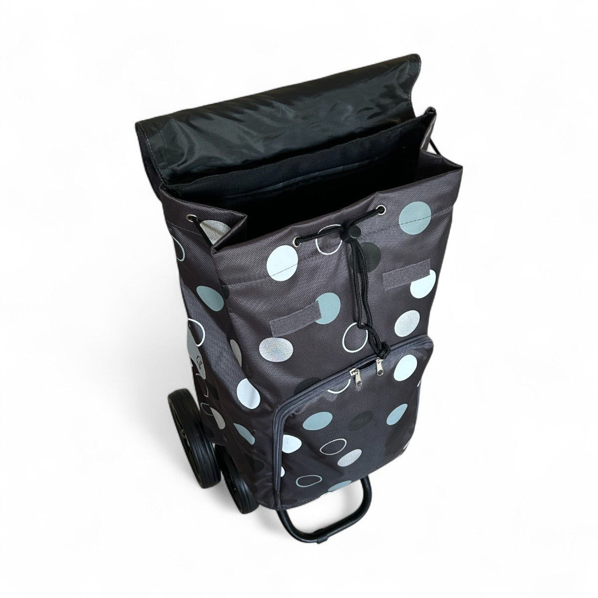 ANDERSEN Quattro Shopper Mira Grey 49L Shopping Trolley, Water-Repellent, Thermo, Height-Adjustable, Water-Repellent, Height-Adjustable