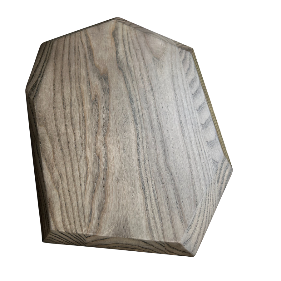 Fairmont & Main Wooden 40cm Food Board Stained Ash Rectangular Faceted Dishwasher Safe AS706
