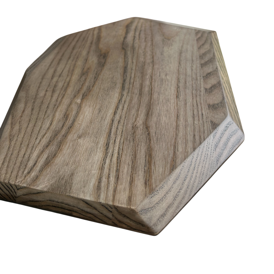 Fairmont & Main Wooden 40cm Food Board Stained Ash Rectangular Faceted Dishwasher Safe AS706