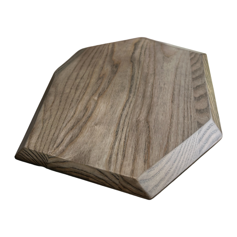 Fairmont & Main Wooden 40cm Food Board Stained Ash Rectangular Faceted Dishwasher Safe AS706