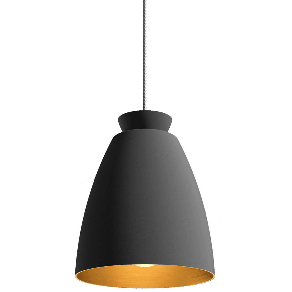 Innermost Chelsea 40 Black/Gold Pendant Light Modern Industrial Minimal W42 x D42 x H43cm