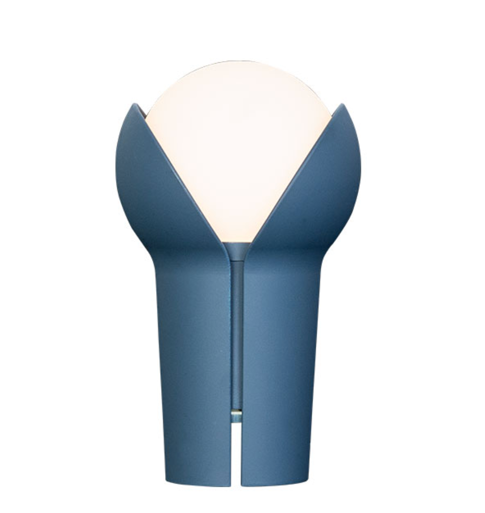 Innermost - Bud Indoor Outdoor Touch LED Lamp Cordless Rechargeable Dimming - Ocean Blue