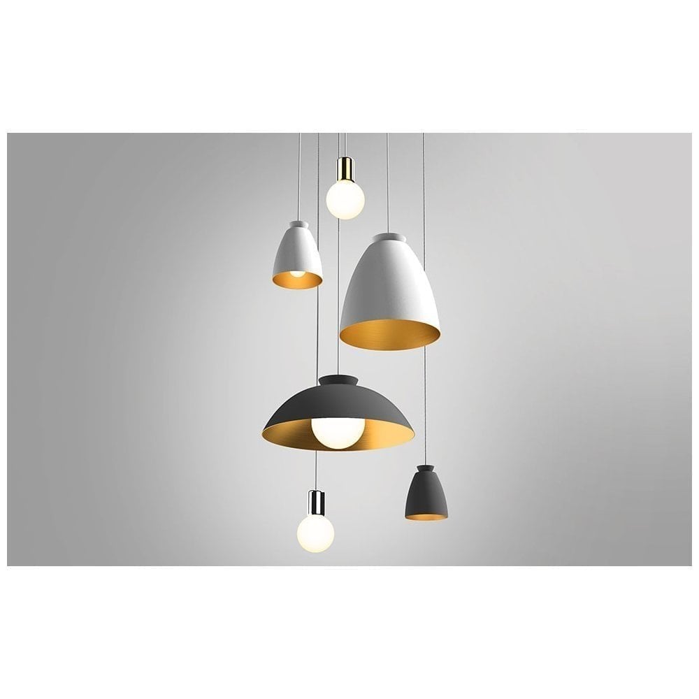 Innermost Chelsea 40 Black/Gold Pendant Light Modern Industrial Minimal W42 x D42 x H43cm