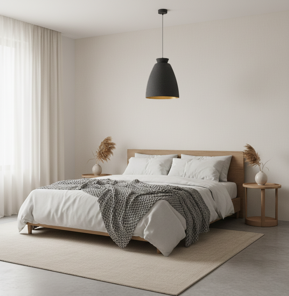 Innermost Chelsea 40 Ceiling Pendant Light – Black/Gold, 42x43cm, Aluminium/Steel, E27 LED, Industrial Modern