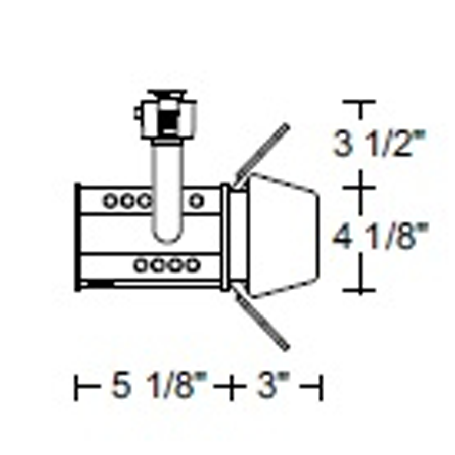 Juno Track Lighting T295BL Theatrical Light - 50W R20/PAR20 - Black