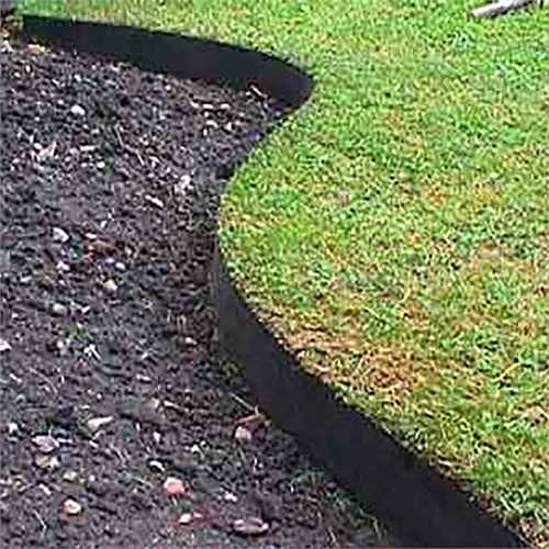 Apollo 10m Smartedge Flexible Lawn Edging Inc Fixing Clips- Black - H14cm