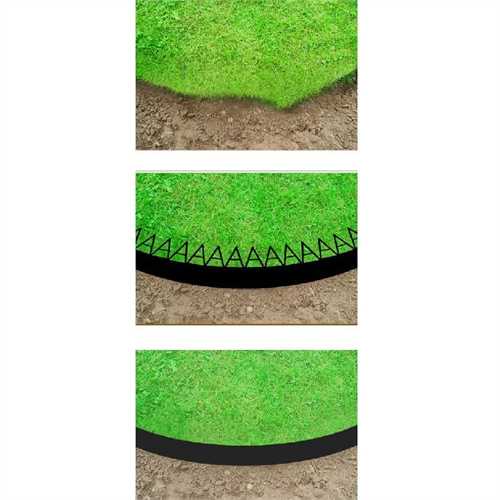 Apollo 10m Smartedge Flexible Lawn Edging Inc Fixing Clips- Black - H14cm