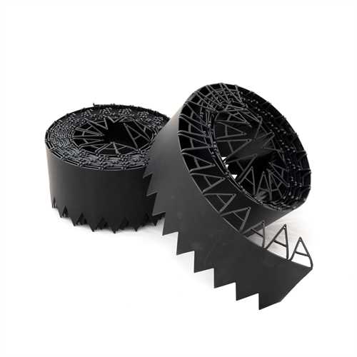 Apollo 10m Smartedge Flexible Lawn Edging Inc Fixing Clips- Black - H14cm
