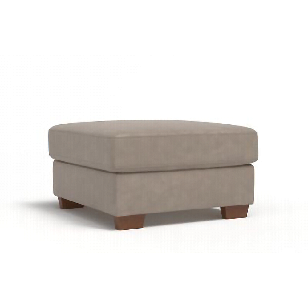 Marks & Spencer Square Cartlon Nubuck Footstool in Grey Leather 79 x 79 x 43h cm