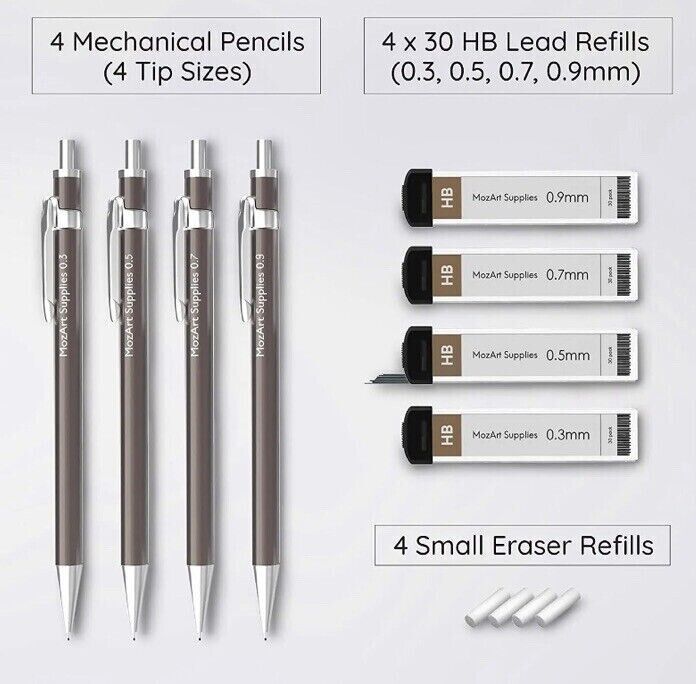 MozArt - Mechanical Pencil Set with Case