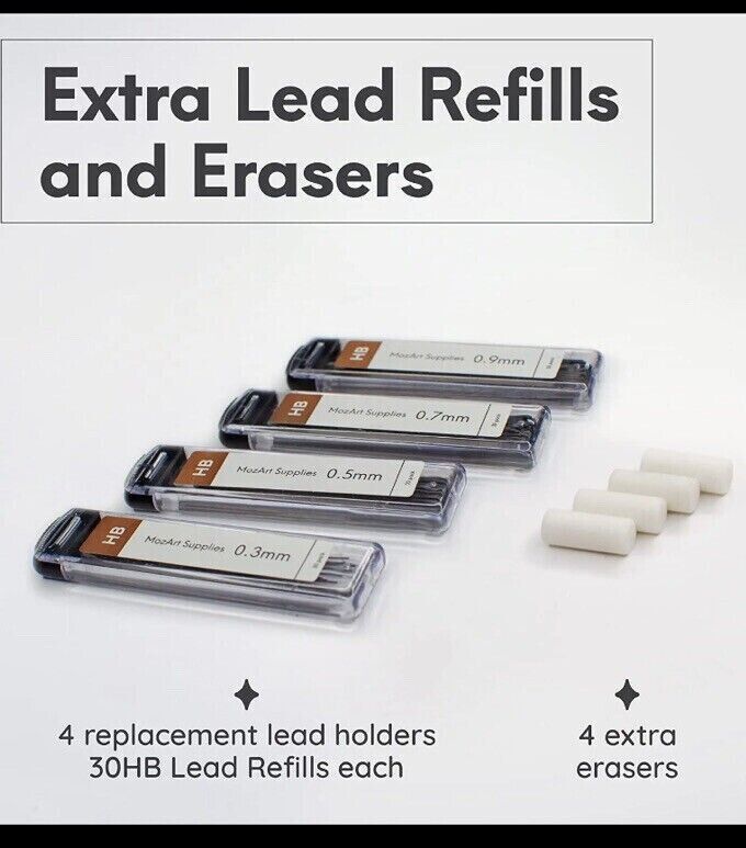 MozArt - Mechanical Pencil Set with Case