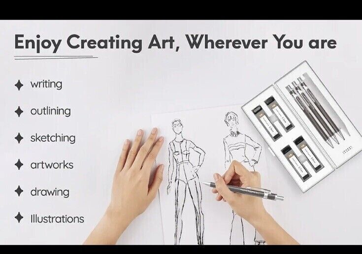 MozArt - Mechanical Pencil Set with Case