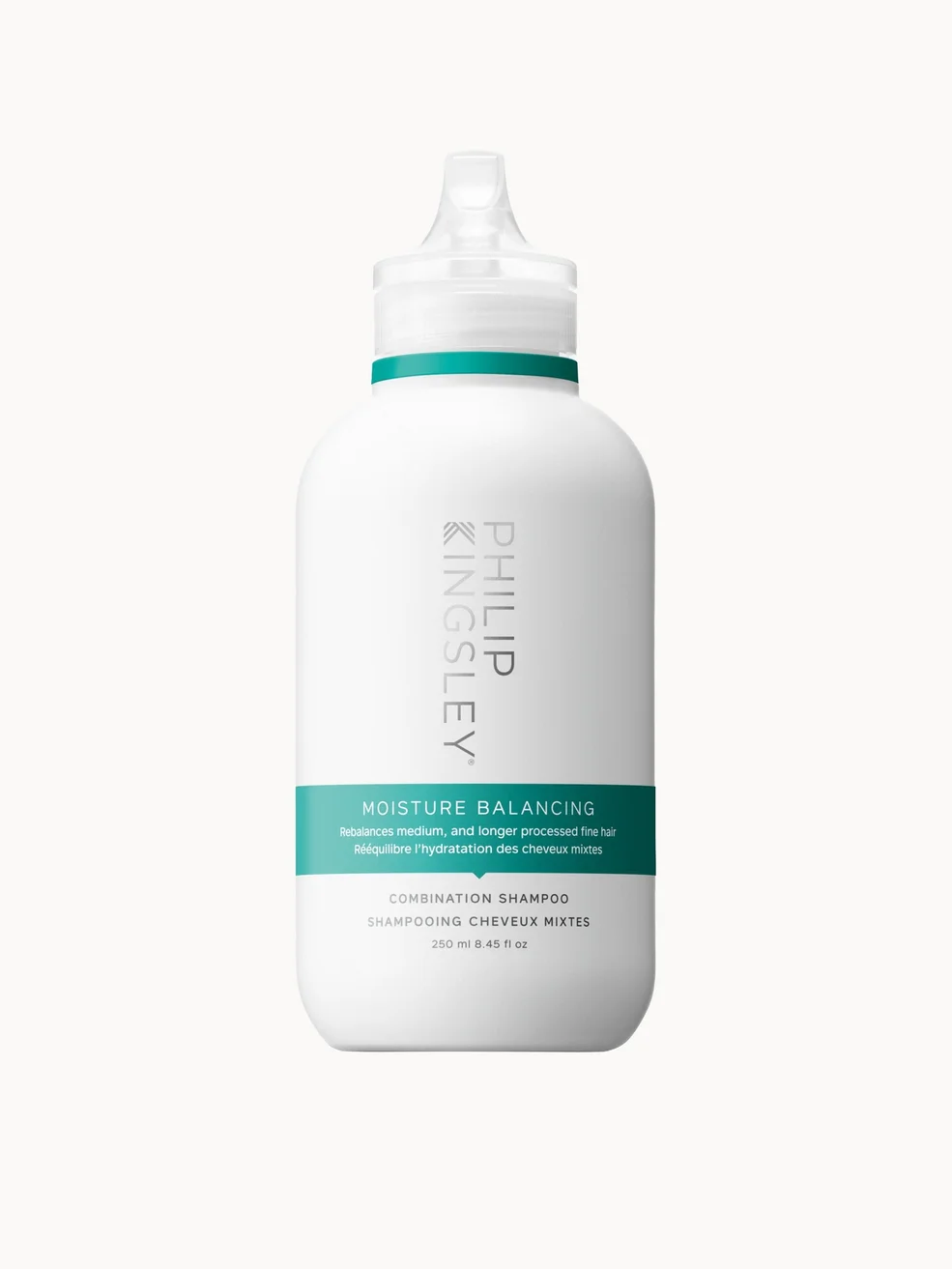 Philip Kingsley shampoo bottle on a white background