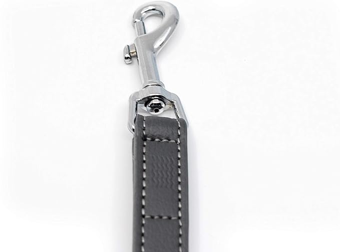 Project Blu - Recycled Leather Sustainable Dog Lead - 110cm Long, Malibu Grey