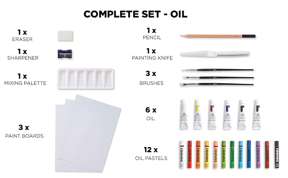Reeves Complete Set - Oil - 29 Piece Set