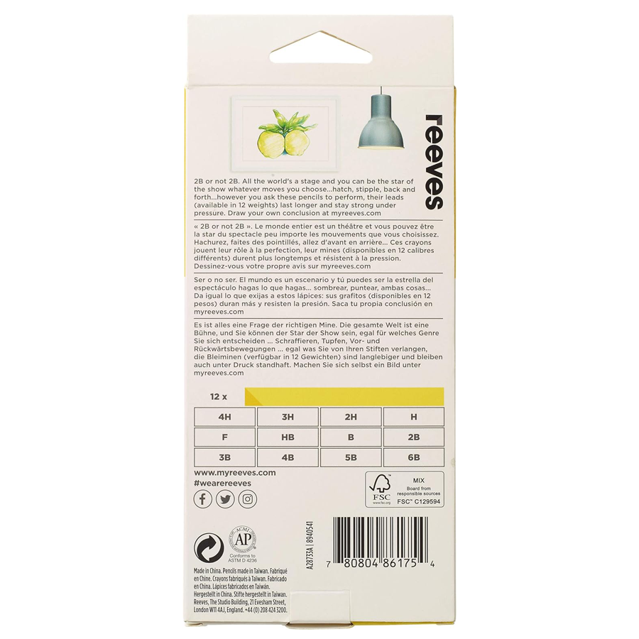 Reeves Sketching Pencils - Pack of 12