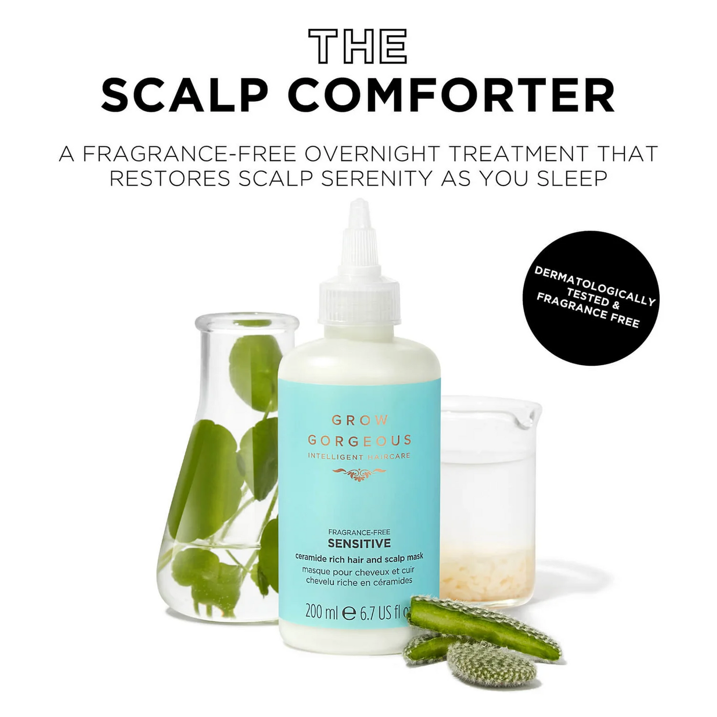 Grow Gorgeous - Fragrance-Free Sensitive Ceramide Rich Hair and Scalp Mask 200 ml