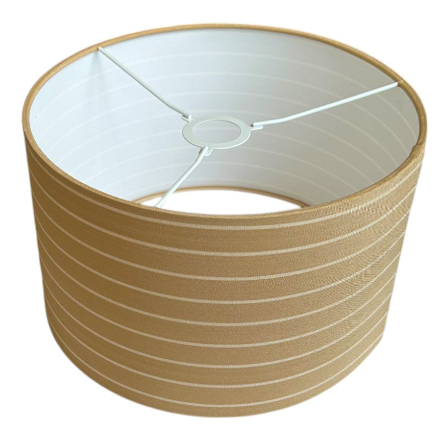 Shropshire Shades - Telford Lamp Shade With Stripes Tan - Medium 33(D) x 20(H) cm